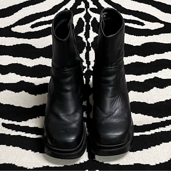 Vintage 90s Y2K SoHo Cobbler Alex Chunky Platform Leather Boots Size 8.5 - Picture 3 of 16